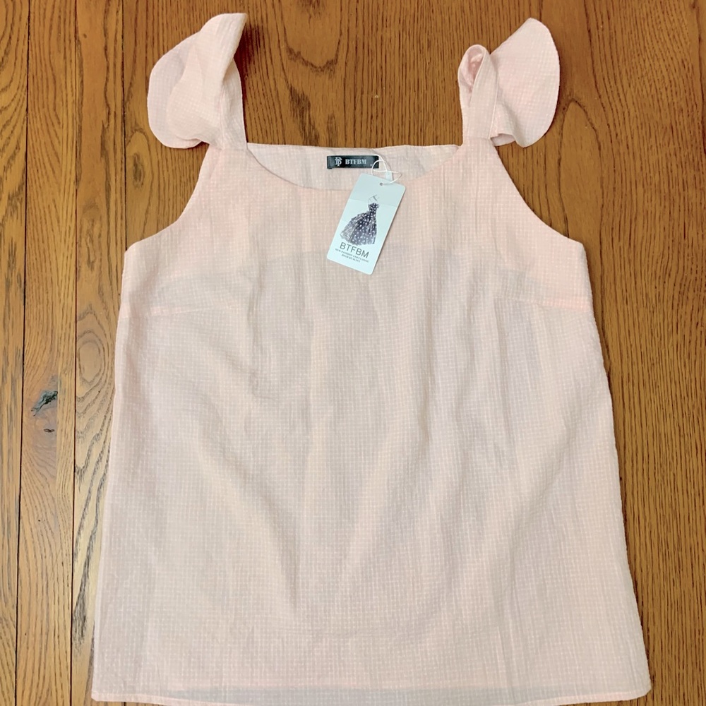 BTFBM pink and white tank. Size M!